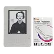 Clear Semi-transparent Amazon Kindle 2 E-Book Reader Silicone Rubber Skin Case + Kindle2 Anti Scratch LCD Screen Protector