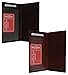 Marshal Checkbook Covers - Set of 2 - Genuine Leather (Brown-Burgundy)