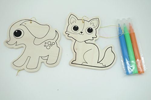 Color-in Ornaments-Dog and Cat