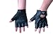 Full Leather Training Gloves Weight Lifting Cycling Cut Finger Black L/XL