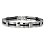 Titanium and Rubber Inlay Men's Link Bracelet 11mm Wide 8.5 Inches