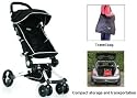 QuickSmart EasyFold Stroller - Black - Superb , Stylish and Light - Free travel bag and raincover