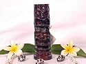 CARVED TIKI TOTEM POLE: LOVE & PROSPERITY - WOOD OF HAWAII