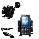 Sony Ericsson k810i Flexible Auto Windshield Holder with Car Charger - Uses Gomadic TipExchange