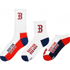 Click to buy Boston Red Sox Logo Merchandise: Men's 3-Pair Sock Pack from Amazon!