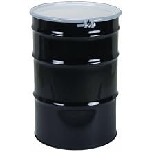 SKOLNIK Carbon Steel Open Head Drum, 55 gallons, Bolt Ring, 1.5mm Body Gauge (Pack of 1)