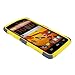 Cellularvilla Kickstand Case For ZTE Max N9520 (Boost Mobile) 3pc 3rd Gen Hard Soft Hybrid Kickstand Case with Holster Belt Clip Case Cover (Yellow Grey)