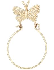 Dazzlers Solid 14k Gold Butterfly Holder Charm Pendant Available in three colors from jewelsberry (weights: 1.6 grams only)