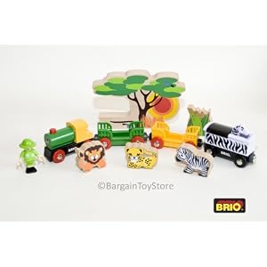 BRIO SAFARI TRAIN WITH ZEBRA WAGON by 