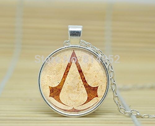 VintaStore Art Glass Necklace Assassin'S Creed Necklace Assassin'S Creed Jewelry Assassin'S Creed Pendant A4058