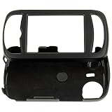 PCMICROSTORE Brand HTC Mogul XV6800 PPC6800 P4000 Black Rubberize Texture Snap-On Case Cover with Removable Swivel Belt Clip