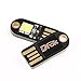 DROK® 5PCS Portable Energy Efficient Kids Child Night Light, 5V 100mA LED Keychain Light, USB Laptop Keyboard Light, White Brightest LED Lamp for Emergency Security Lighting Home Decoration