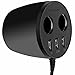 Car Charger, HCE 3 USB Ports Cup Car Charger with 2 Sockets Cigarette Lighter for Apple Android Windows Smartphones Tablets