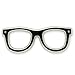Black Glasses Frames Eyeglasses Lapel Pin