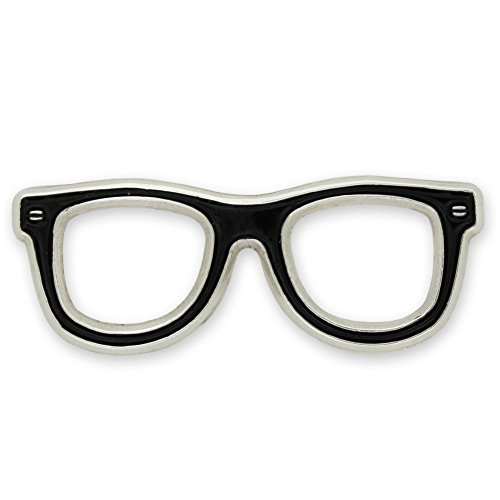 Black Glasses Frames Eyeglasses Lapel Pin