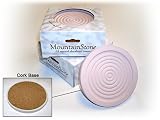 MountainStone Rose Circle Absorbent Stone Coasters - 8 Pack