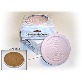 MountainStone Rose Circle Absorbent Stone Coasters - 8 Pack by Mountain Woods