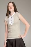 Designers Remix Soft Metallic Ruffle Top