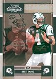 2008 Playoff Contenders Season Tickets Football Card # 67 Brett Favre - New York Jets - NFL Trading Card in Protective Display Case!