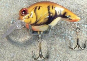 JLVLures Shallow Crankbait Golden Crawfish : Diver Lures JLV Freshwater Smallmouth Steelhead Pike Salmon Trout Perch Whiper Mid Depth Walleye Casting Bass Hook Treble Bronze Boat Dock Brook Bay Little Stump River Trolling Weed Surface Topwater Shad