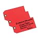Avery Shipping Tags, Paper, 4.75 x 2.375 Inches, Red, Pack of 1000 (12345)