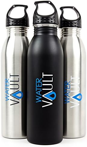 WaterVault Stainless Steel Sports Water Bottles-24oz- Bpa Free Hydration-No Worries Warranty- Hike,Bike, Camp and More