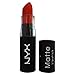 NYX Matte Lipstick MLS08 - Pure Red (Bright Red-Orange) Long Lasting Lipsticks Net Wt. 0.16 oz