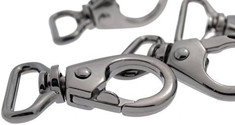 2" Gun Metal High Quality Lobster Claw Clasps Swivel Top (4 Pcs)