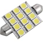 Car White Dome 12 LED 5050 SMD Interi...