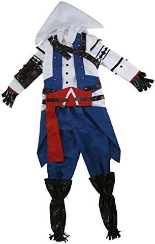 Tasso Assassin's Creed III Connor Kenway Anime Cosplay Costume Men Women Children Christmas Gift (Male-XXL)