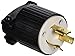 EATON L620P Grounded Locking Electrical Plug, 250 V, 20 A, 2 P, 3 W, White