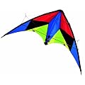 Brookite Phantom Sport Kite - Green/Blue/Yellow/Black, 117 X 66 cm