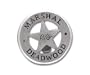 Legends of the Wild West Deadwood Marshal Lawmen Die Cast Badge Emblem with Safe and Easy Magnetic Clip