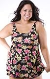 Hibiscus Princess One Piece Plus Size Swimdress Swimsuit - Women's Swimsuit Plus Size Swimsuits