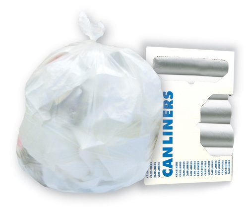 Jaguar Plastics RH3660H 55-Gallon 36-Inch by 60-Inch 13-Mic Natural HDPE Can Liner (Case of 200)