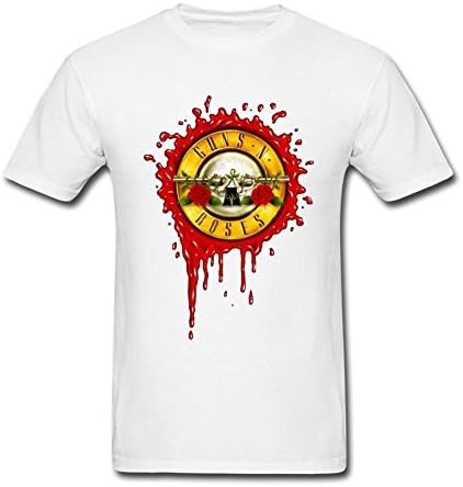 WUJIXIAN Men's Guns N' Roses T Shirt XXL White