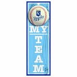 MLB Kansas City Royals 4-by-13 Wood "My Team" Sign