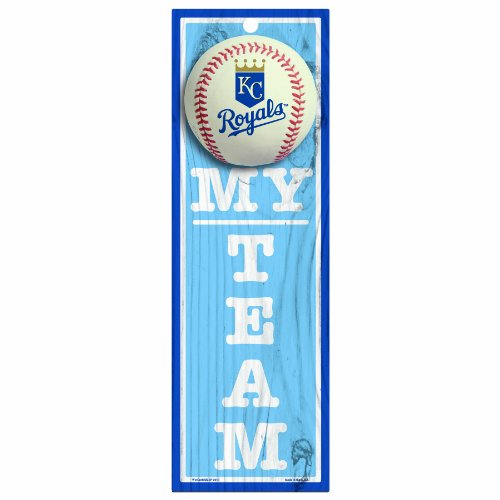 MLB Kansas City Royals 4-by-13 Wood 