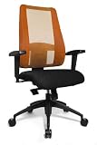 Topstar LT20BTW504 B&uuml;rodrehstuhl Lady Sitness Deluxe inklusiv h&ouml;henverstellbare Armlehnen (schw./schw.-orange)""