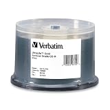 Verbatim 96159 700 MB 52x UltraLife Archival Grade Gold Recordable Disc CD-R, 50-Disc Spindle