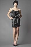 Black Blouson Sequin Dresses by Dina Bar-el