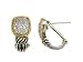 Sterling Silver/18K Gold .30 CTW Diamond Earrings by Effy