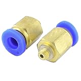 uxcell　クイックカプラー　クイックジョイントコネクタカプラー　ストレート　6mm x 5mmスレッド　2個