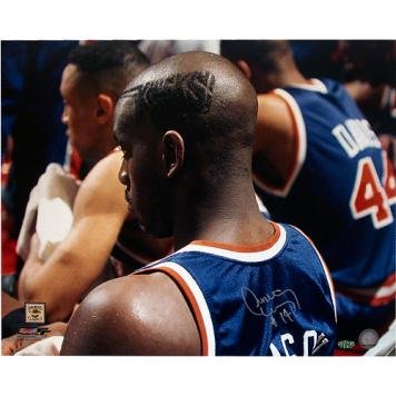 Anthony Mason Autographed Side Head Shot Of 'Knicks' Hair Cut 16x20 Photograph