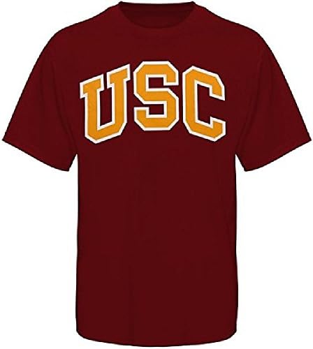 USC Trojans Cardinal Block Logo Short Sleeve T Shirt (XXL=52)