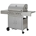 Profi Edelstahl Gasgrill 4 Brenner, Backburner u. Kochstelle