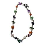 Fashion Anklet with Semi Precious Gemstones, 9 With Extender