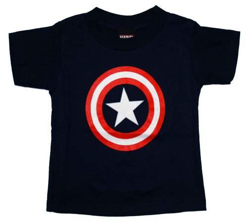  Captain America Star Logo Marvel Comics Costume Baby Toddler T-Shirt Tee