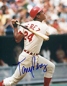 Tony Perez Autographed / Signed Cincinnati Reds Baseball 8x10 Photo
