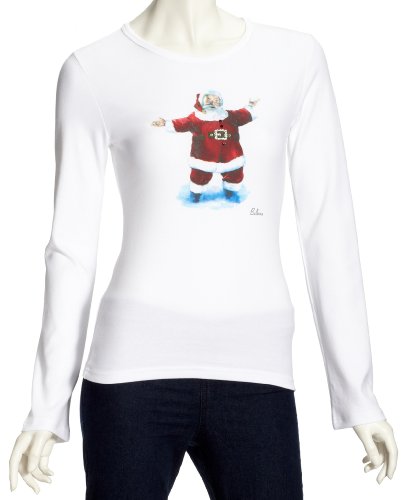 BALBINA Basic Shirt Santa 101100013710 Damen Shirts/ Langarmshirts, Gr. 34 (XS),  Wei&szlig; (wh Preisvergleich